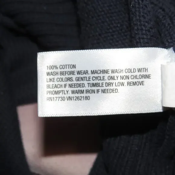 Cat & Jack Navy Navy Crew Neck Girls Cable School Uniform Cardigan - Picture 6 of 6